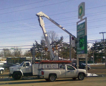 CAM Electric BP sign