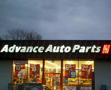 CAM Electric Advance Auto Parts sign